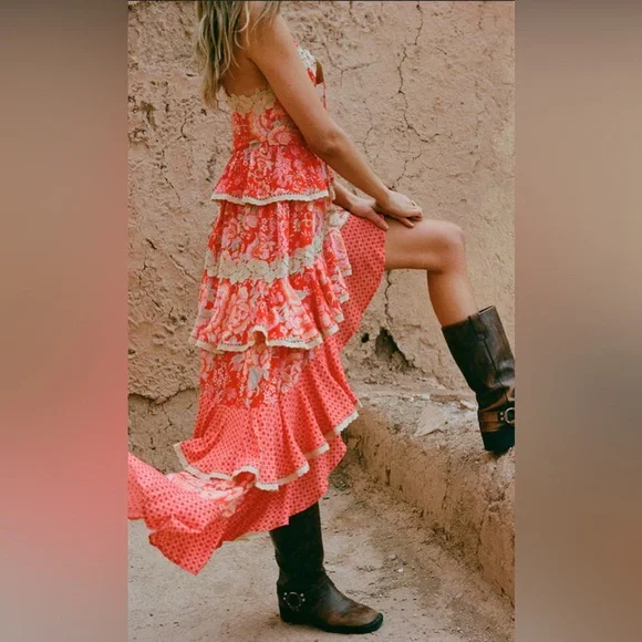 ⭐️HOLD SABRINA ONLY⭐️ Spell x FP Full Bloom Ruffle Dress - Picture 4 of 7